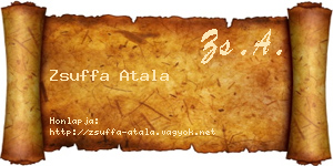 Zsuffa Atala névjegykártya